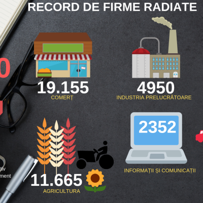 Analiză Sierra Quadrant. Peste 60.000 de firme s-au ,,evaporat’’ din economie în 2019